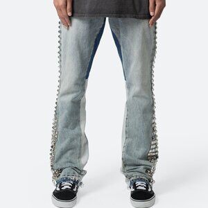 mnml B572 Studded Flare Denim - Blue Size 36Blue / 36